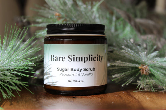 Peppermint Vanilla Tallow Body Scrub | Invigorating Body Scrub